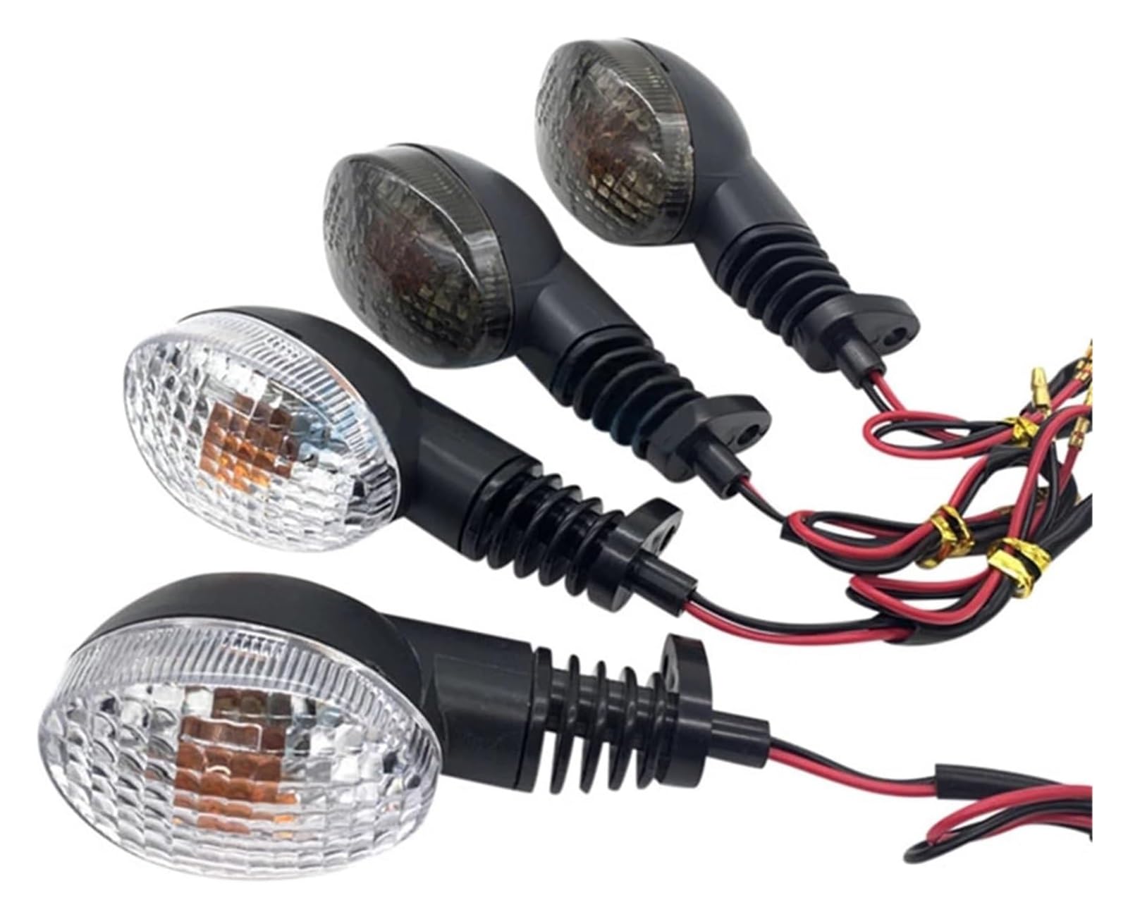 Indicatore di direzione Moto per Ninja per 250R per KLX250S Moto Indicatore di Direzione Luci Lampeggianti(Transparent)