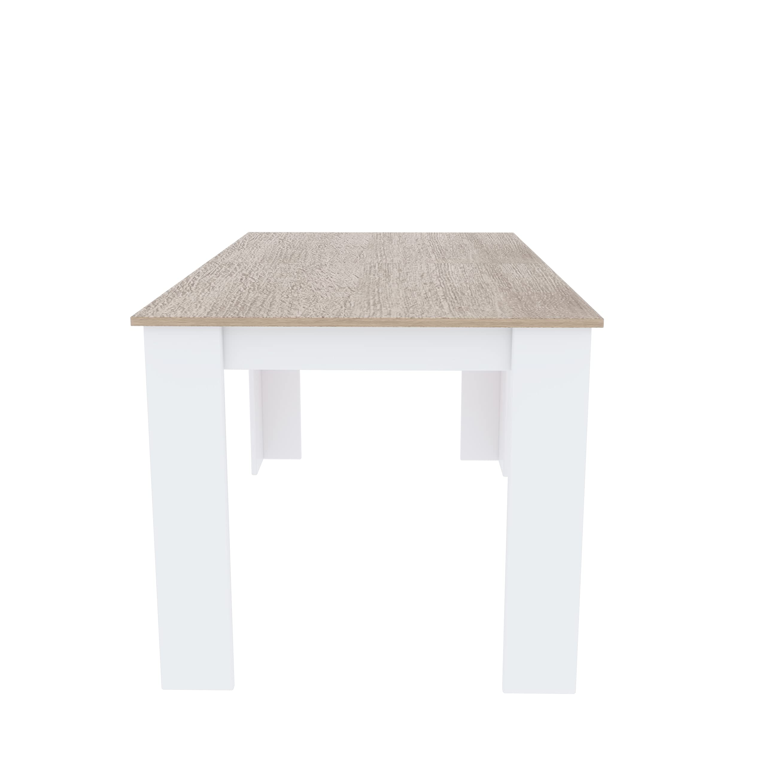 Arreditaly Tavolo Da Pranzo Allungabile Fino a 190 cm In Legno Toledo Tavolino Consolle Estensibile Salotto Salone Sala Pranzo Design Moderno Elegante 190 x 78 x 90 cm Colore Bianco E Rovere
