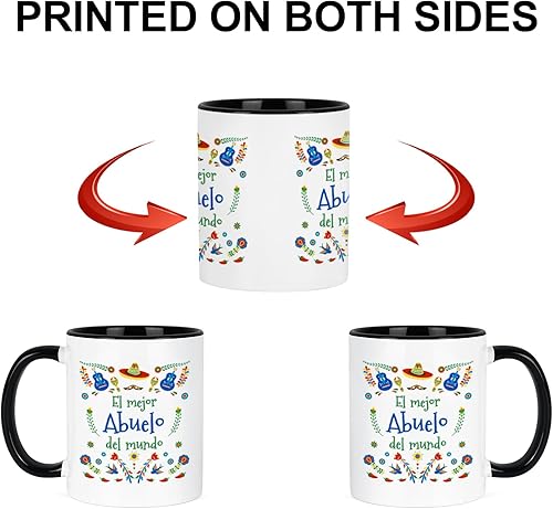 Miniatura 6 de YHRJWN Regalos para abuelos, taza de café El Mejor Abuelo del Mundo, regalos de abuelo, regalo de cumpleaños de Navidad para abuelo de parte de los