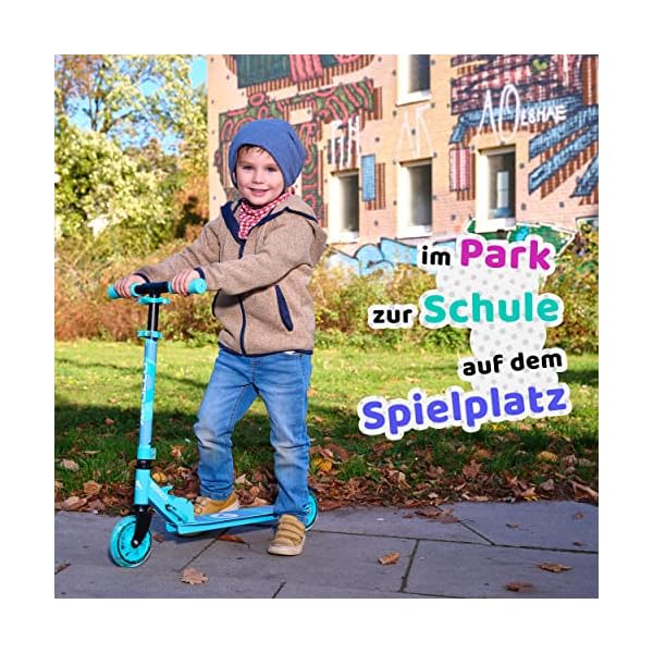 Apollo Scooter LED - Moonracer City Scooter mit Federung, Roller klappbar Tretroller Kinder ab 4 Jahre sportlicher Cityroller verstellbar, perfekt als Roller – Bild 8