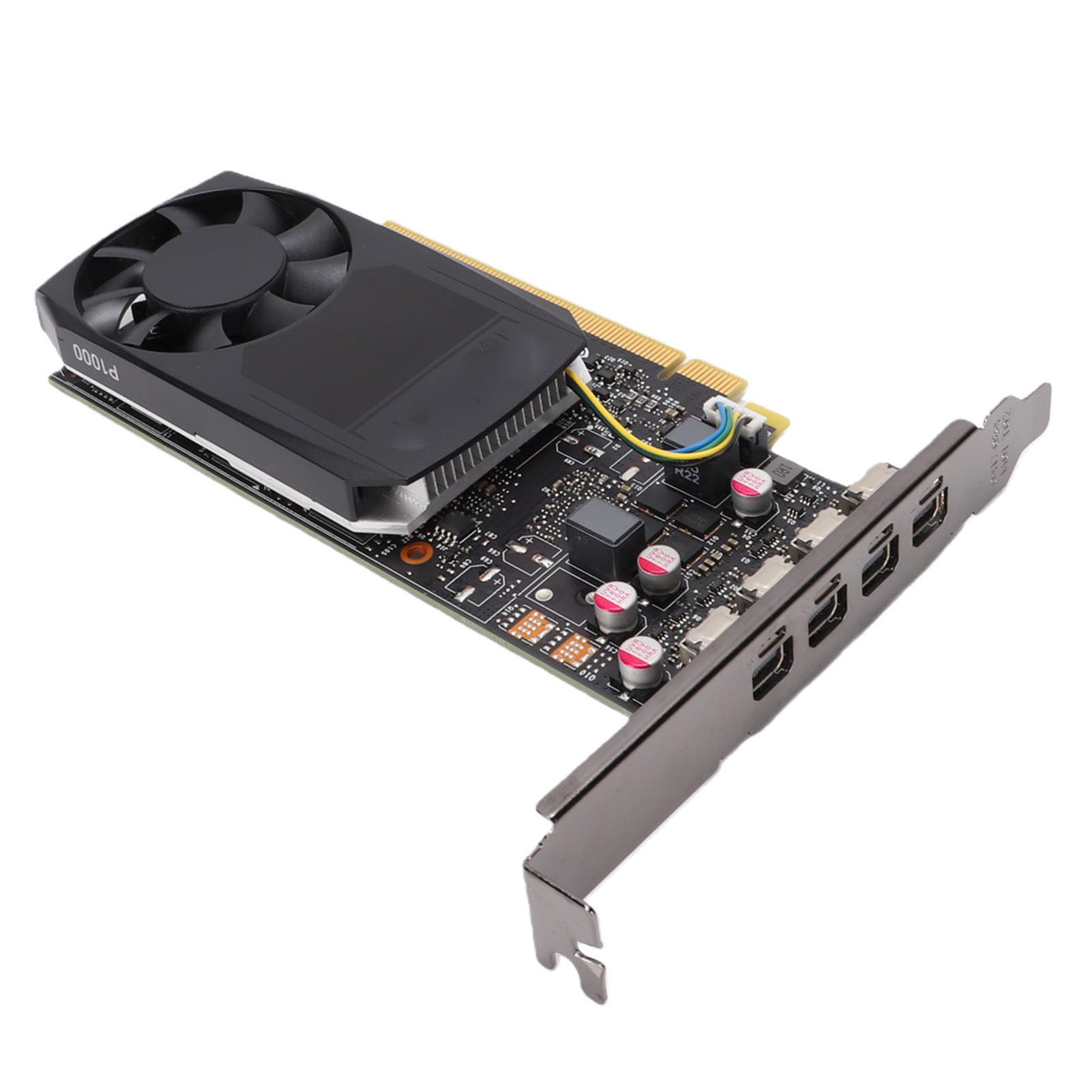 P1000-Grafikkarte 4 GB GDDR5, 640 -Kerne, 4 X DisplayPort 4K-Workstation-GPU, Low Profile 47 W für 3D-Modellierung, Rendering, CAD