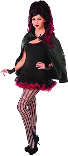 Capa corta de 25 pulgadas para disfraces de Halloween, talla única , Negro