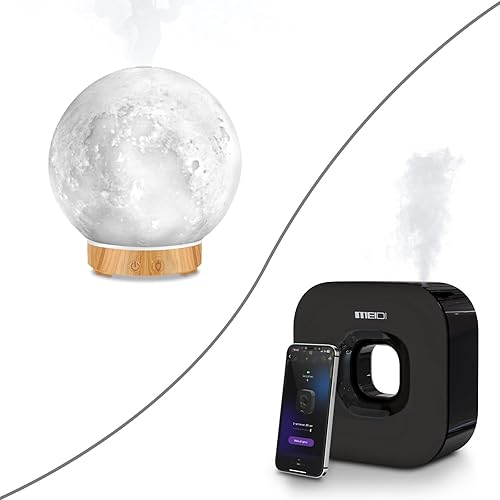 MEIDI Difusor de lámpara lunar y difusor de aceite esencial sin agua