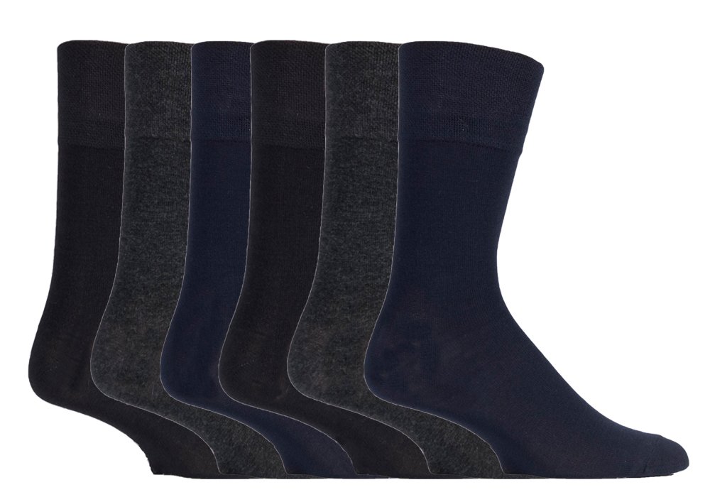 6 Pairs Gentle Grip Bamboo Socks (RM02)