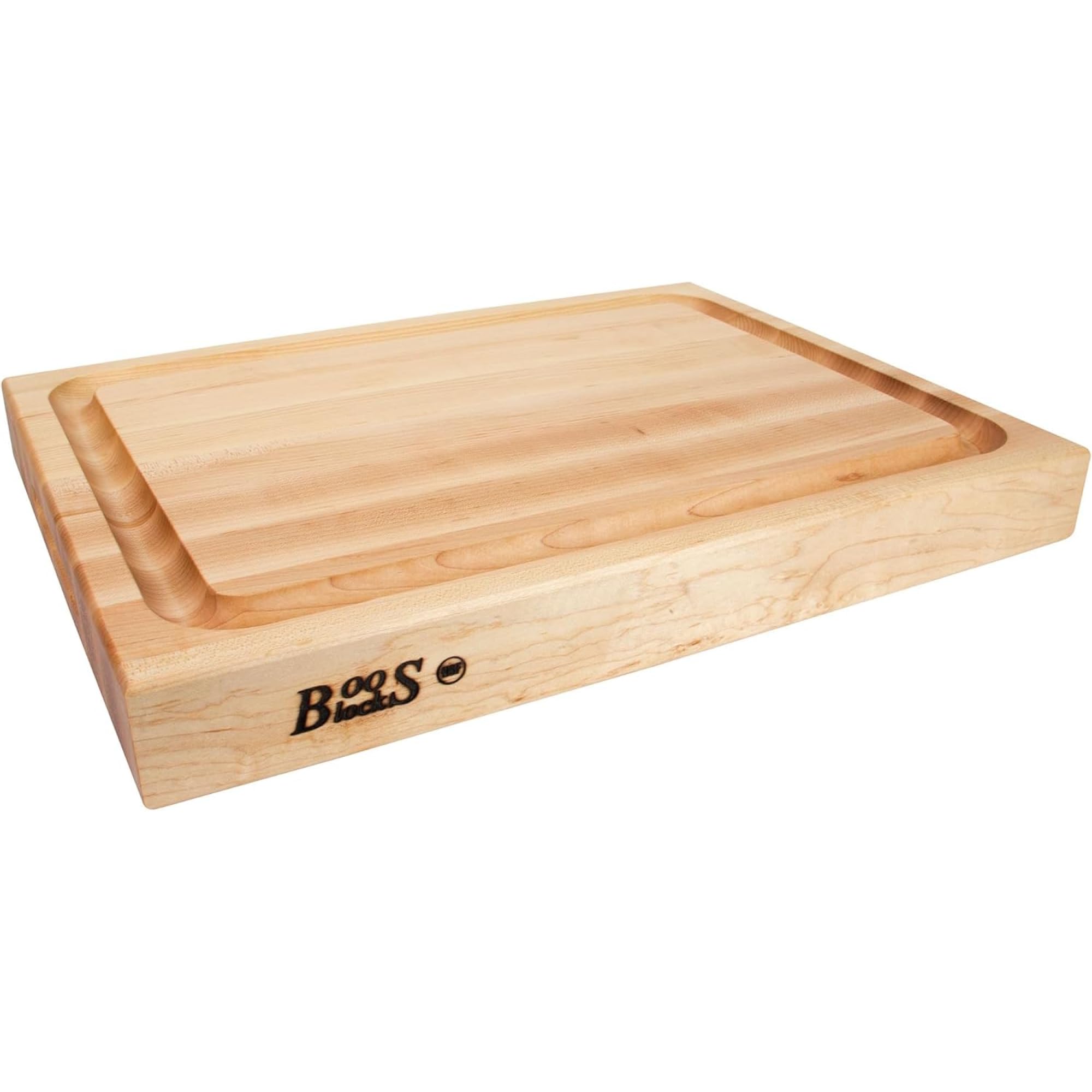 Boos Block Planche à Découper - Poignées En Acier Inoxydable - Rainure à Jus – Planche Erable d'Amérique Du Nord – Billot De Cuisine - Planche a Decouper Professionnelle – 51 x 38 x 6 cm