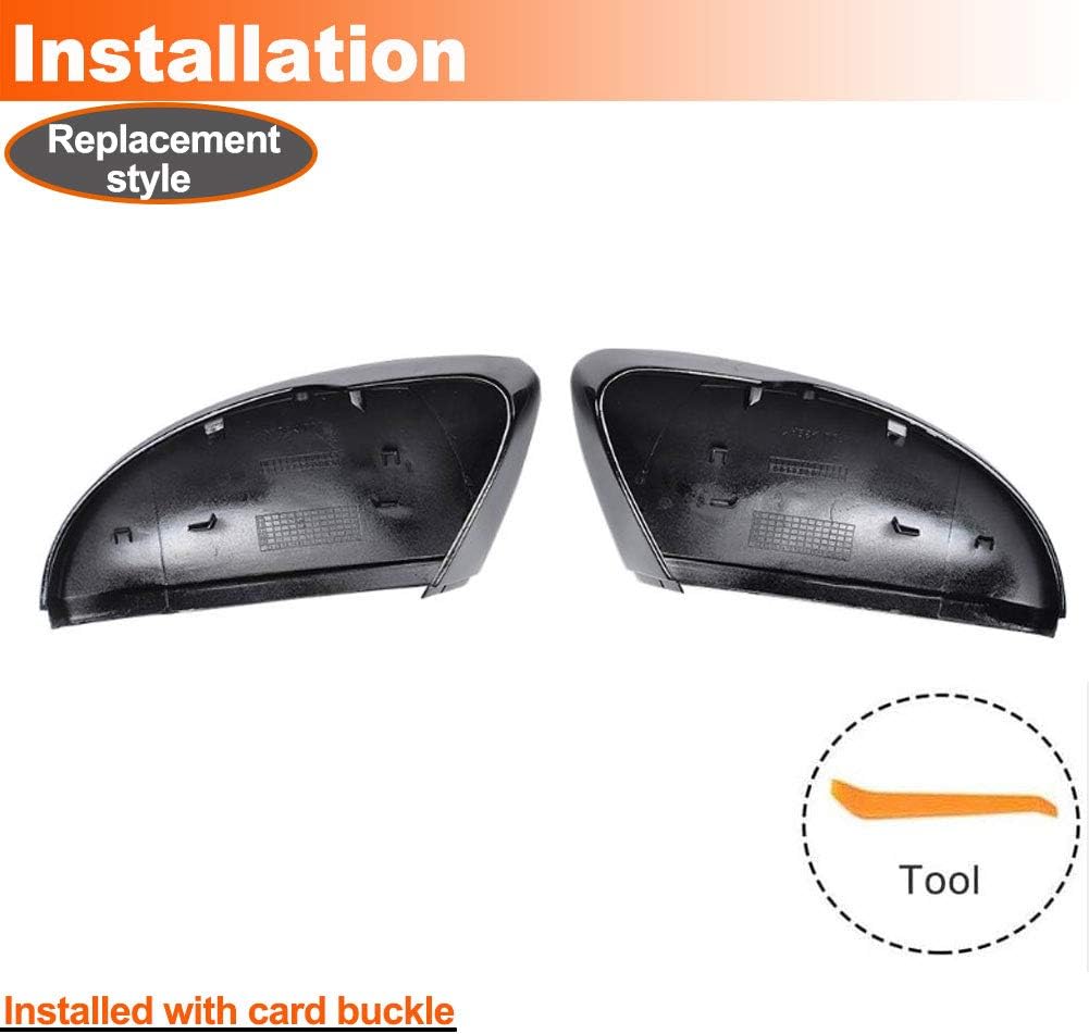 Carbon Fiber Mirror Cover Caps Fit for Volkswagen VW Scirocco Passat CC 2009-2017 Beetle 2013-2017 Jetta Real Rear View Mirror Caps