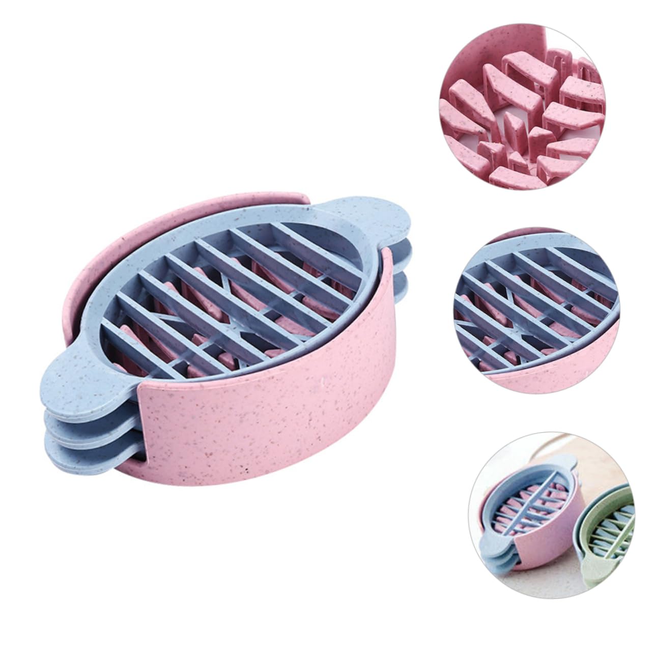 ABOOFAN 1Set Wheat Stalk Egg Slicer Multi Functional Food Cutter for Effortless Egg Fruit Slicing Practical Kitchen Gadget for Soft Boiled Hard Boiled Eggs Present Choice