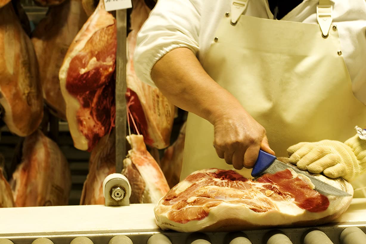 Jambon cru italien, jambon en tranches désossé et emballé sous vide - 2 tranches de 500 gr