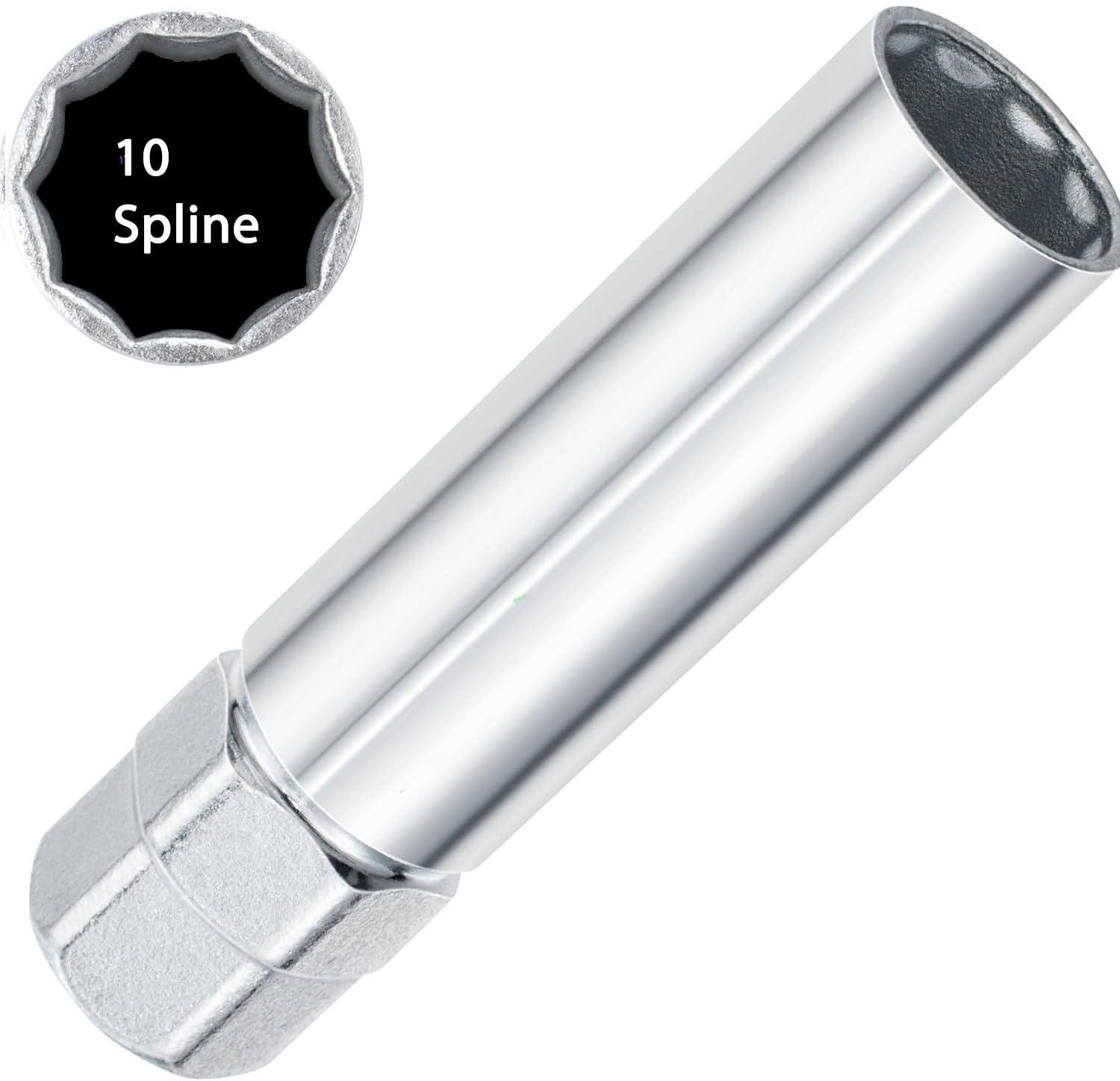 Premium Alloy Steel Lug Nut Tool Key: Replacement for TA23-21/22 & Bimecc 10-Spline, Ideal for Trucks & SUVs, 13/16 & 7/8 Hex Drive