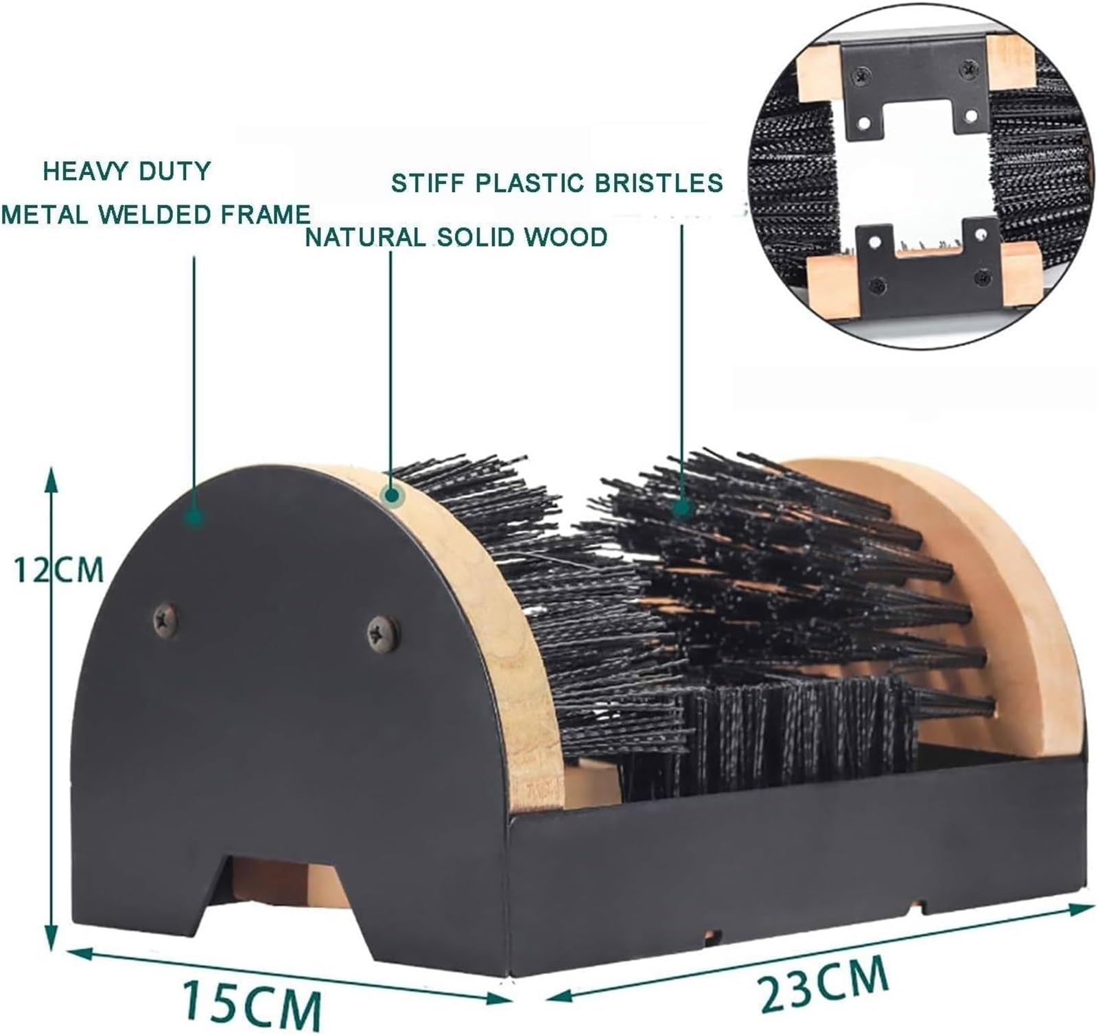Cepillo limpiador de botas, herramienta raspadora de cerdas rígidas para eliminar el polvo, la nieve y el barro, esencial para deportes y zapatos al aire libre, canchas y jardines kit de limpieza
