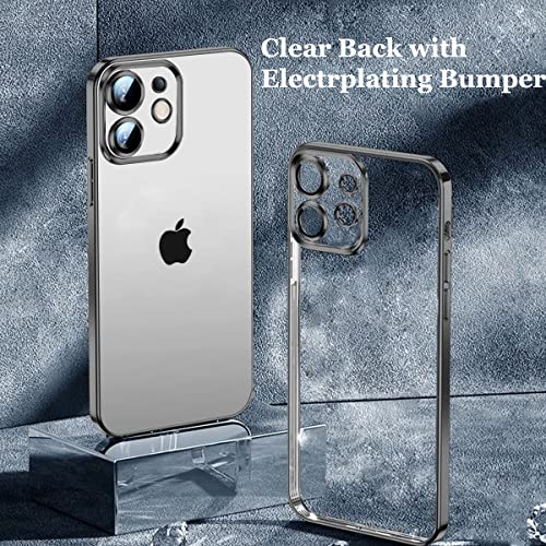 Image of mobistyle Thermoplastic Polyurethane Luxury Electroplate Bumper Case, Individual Protection for Each Lens iPhone 11 Cover (Electro Black)