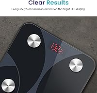 Vista 9 de Etekcity - Báscula para peso corporal y porcentaje de grasa, elegible para FSA y HSA, báscula digital inteligente LED para baño, medición de IMC