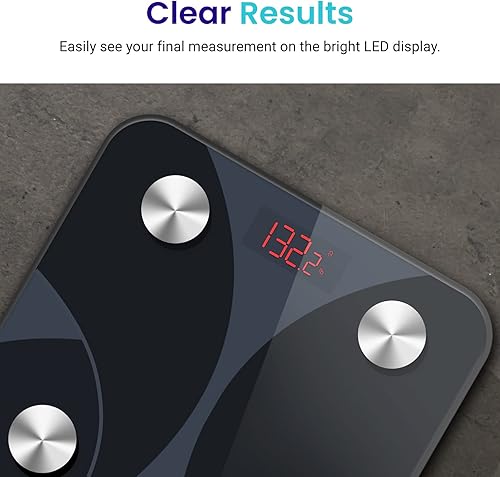 Miniatura 9 de Etekcity - monitor de salud digital inteligente inalámbrico con Bluetooth báscula de grasa corporal que rastrea 12 datos clave con aplicaciones en