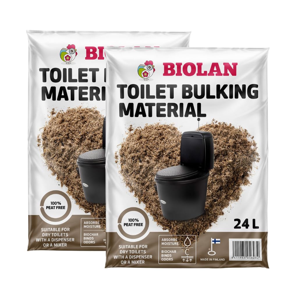 Biolan Lot de 2 matériaux d'épandage pour toilettes, sans tourbe