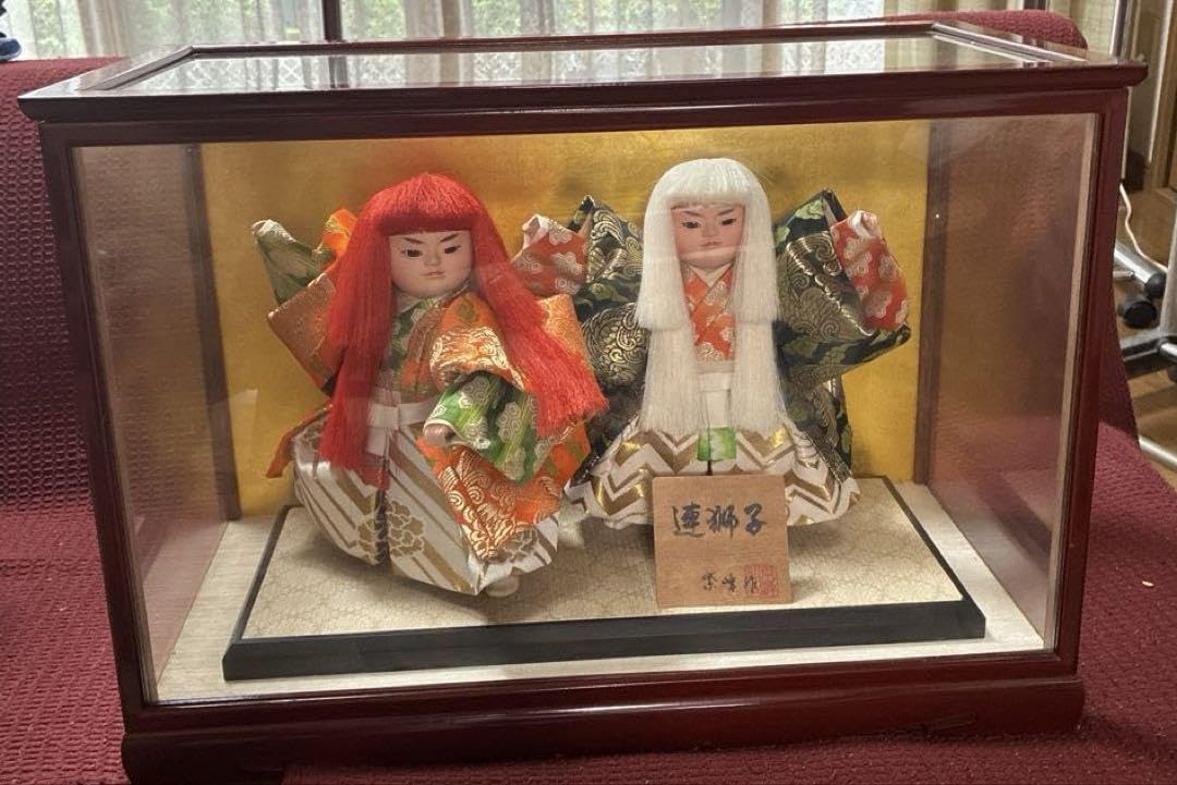 Amazon.co.jp: 伝統工芸 日本人形 連獅子ガラスケース付き : おもちゃ