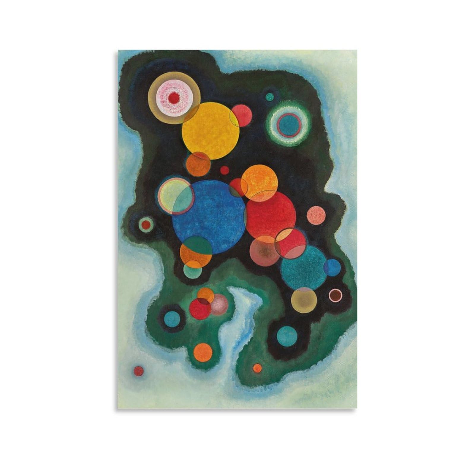 Wassily_Kandinsky-Vertiefte Regung Deepened Impulse Painting On Canvas Wall Art Poster Scroll Picture Print Living Room Walls Decor Home Posters 08x12inch(20x30cm)