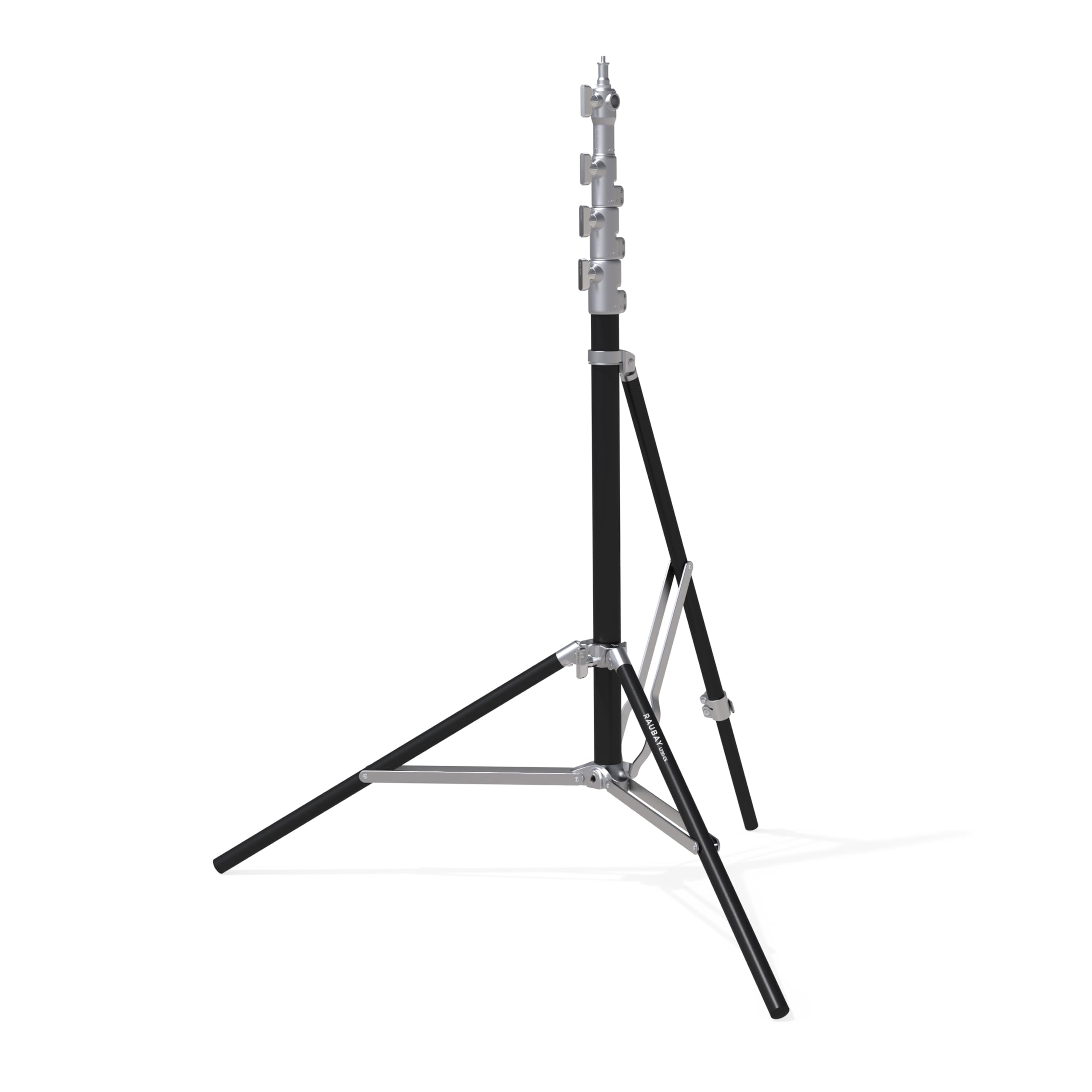 RAUBAY Supporto per luce da 3 m, stile angolare con cuscino d'aria, supporto regolabile per luce fotografica con livella a bolla e gamba angolare, treppiede salvaspazio per softbox, video e fotografia