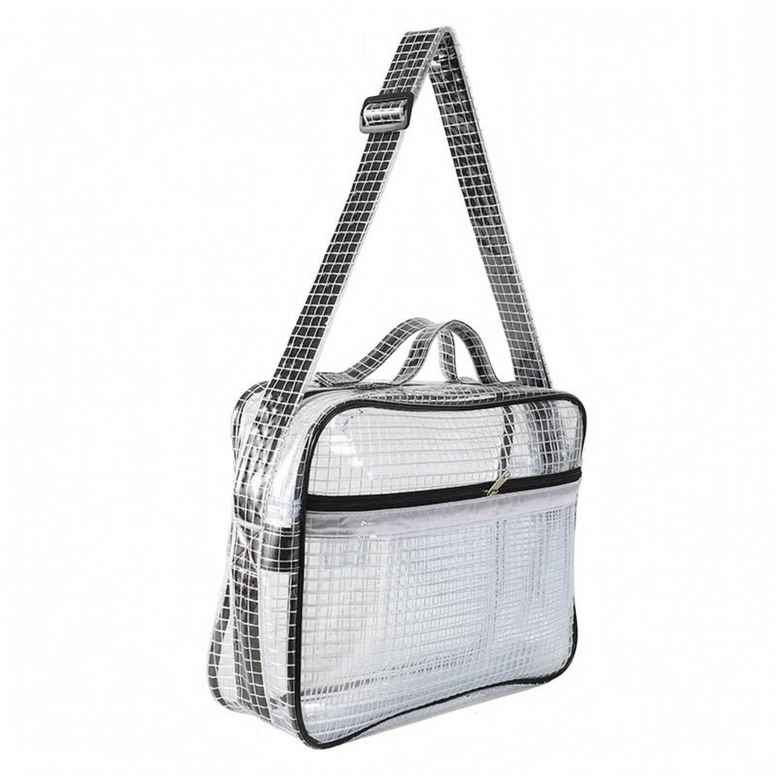 Reinraum-Schultertasche reflektierend antistatische Reinraumtasche durchsichtig transparente Schultertasche mit Vordertasche für Industriearbeiter