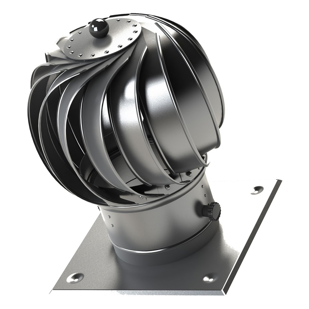 Acero inoxidable de alta calidad de hilatura rotativo chimenea de ventilación capucha 200mm