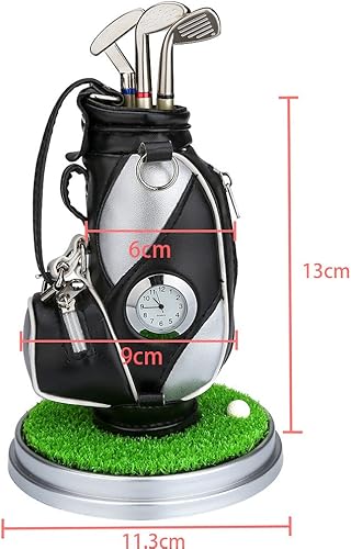 Vista 14 de 10L0L plumas de golf con soporte de bolsa de golf, regalos novedosos con 3 piezas, de aluminio para oficina, escritorio, bolsa de golf, soporte