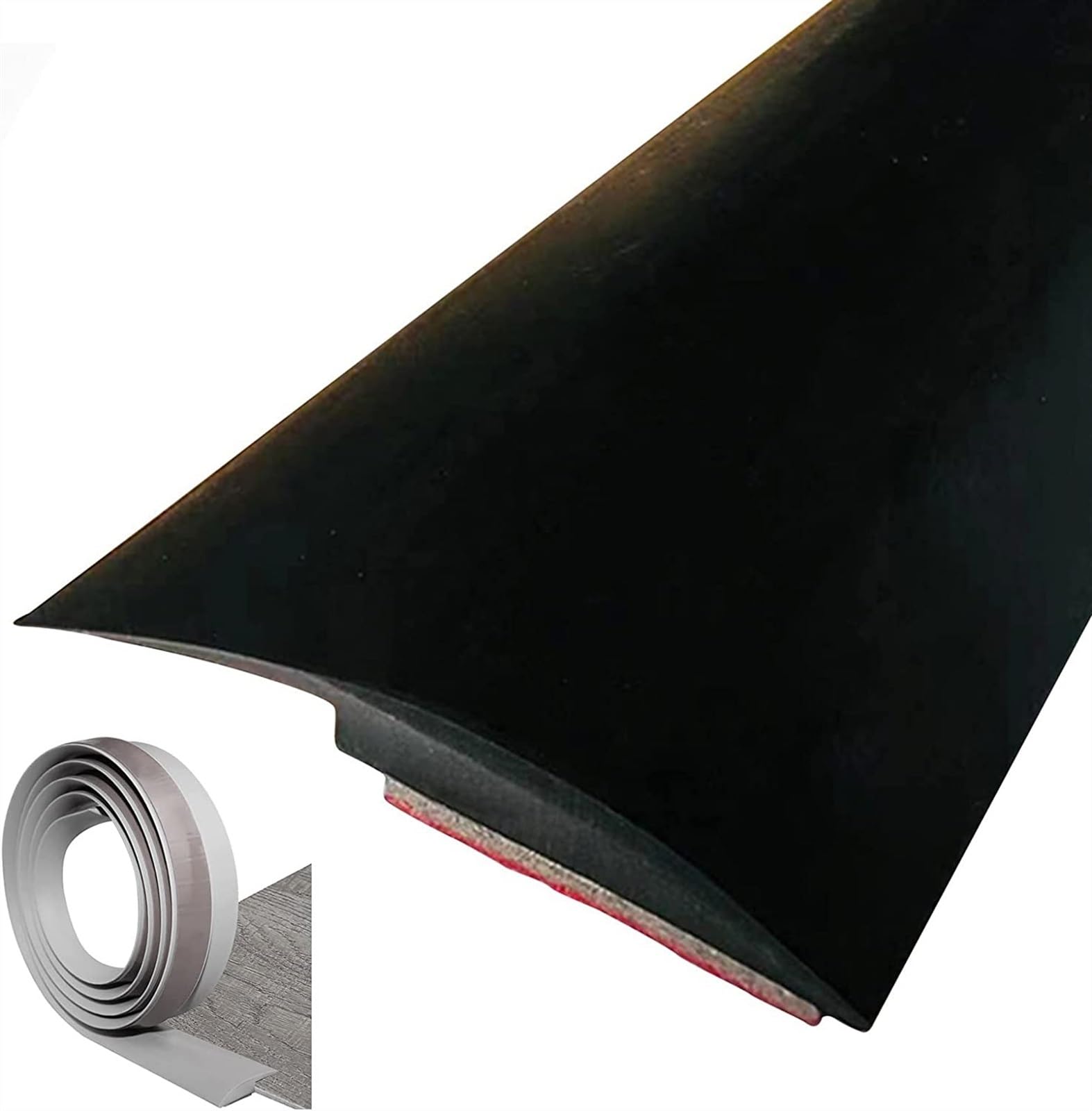 KEuLen Profilo di Transizione, Striscia di Soglia, for Piastrelle, Moquette in Legno e Laminato, Facile Installazione(Black)