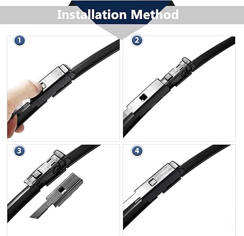 Miniatura 3 de X AUTOHAUX Juego de 3 limpiaparabrisas delantero de 26 pulgadas, 19 pulgadas, 16 pulgadas, para Toyota Prius 2010-2015 con gancho en U