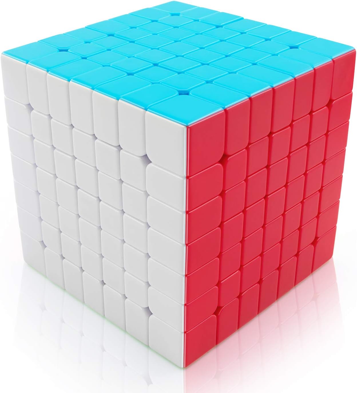 FAVNIC Magic Cube 7x7x7 Turning Smooth Magic Cube Puzzles Educational Toys for Kids Twist Brain Teasers IQ Toys (Magic Cube 7x7)