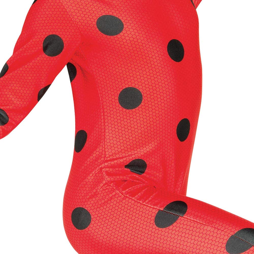 Rubie's Déguisement Miraculous Ladybug Officiel Pour Enfants 5-6 Ans - Combinaison Jersey Rouge à Pois Et Masque
