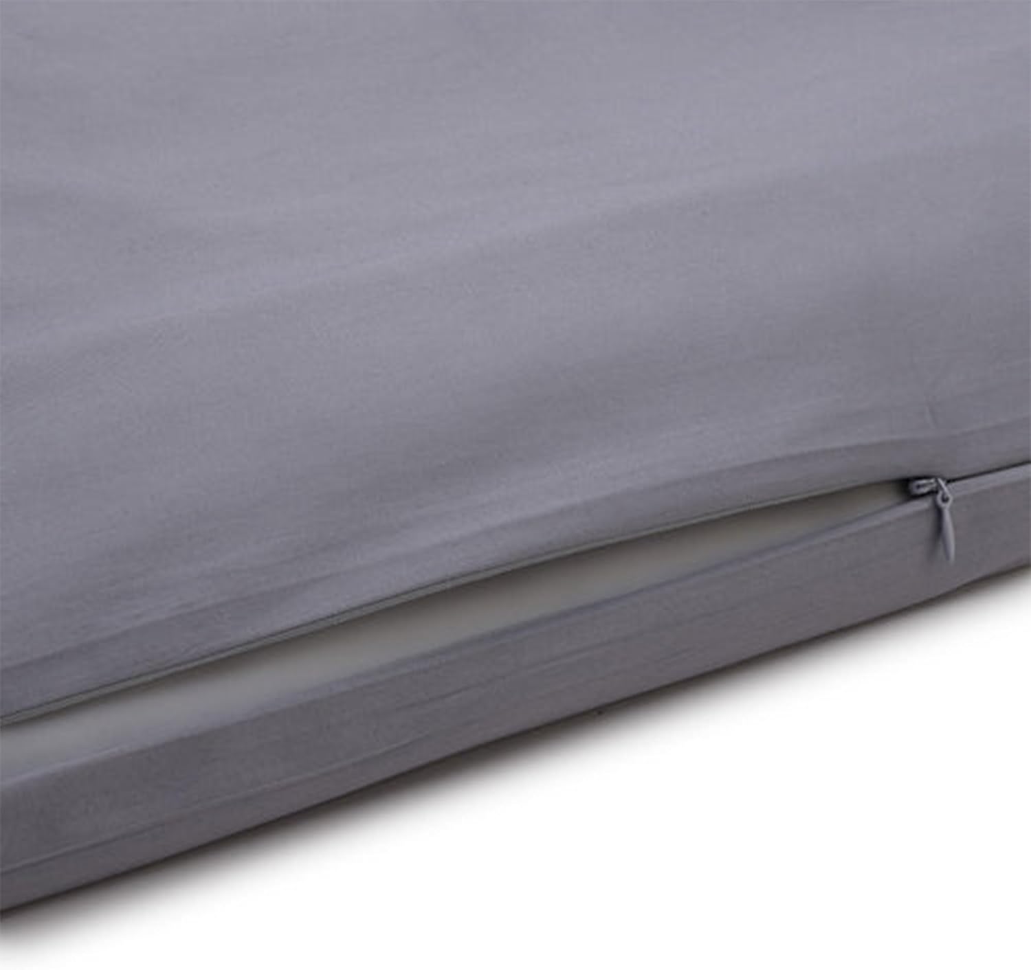 Sleepgram Supima Machine Washable 400 Thread Count Cotton Silver Ion Infused Luxury Zippered Duvet Cover with Travel Bag, Twin, Grey Stone