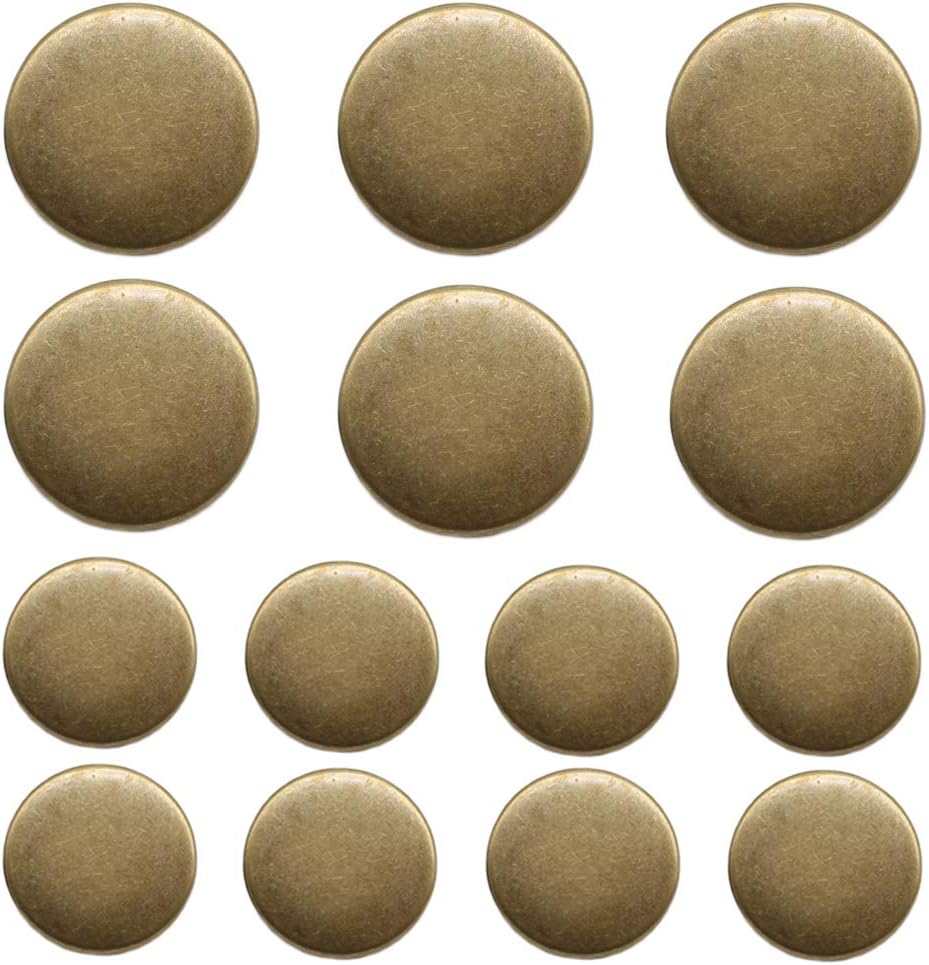 YaHoGa 14 Pieces Antique Brass Metal Buttons 20mm 15mm Blazer Buttons Set for Blazers, Suits, Sport Coat, Uniform, Jackets (MB20160)