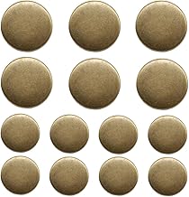 14 Pieces Bronze Buttons Metal 20 mm 15 mm Buttons for Sewing Craft Materials Suits Jackets Coats Uniform (MB20160)