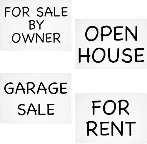 Miniatura 6 de Juvale Letreros de plástico corrugado para patio, 24 x 36 pulgadas, color blanco, paquete de 8, 0.157 in, letreros de patio en blanco con estacas