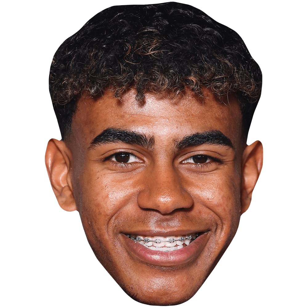 Lamine Yamal (Smile) Celebrity Mask, Flat Card Face, Fancy Dress Mask