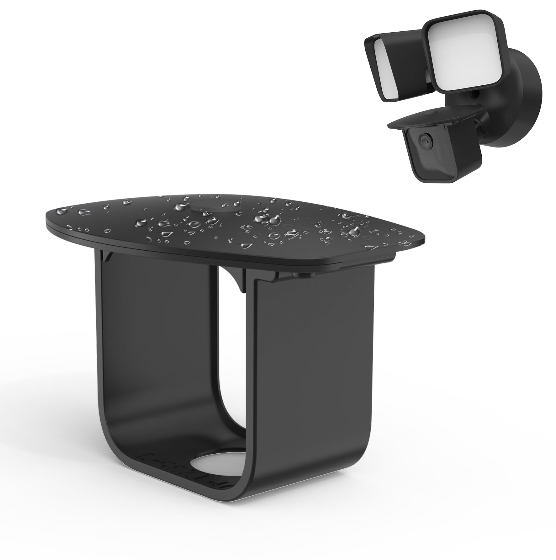 Sun Shade Rain Cover for Blink Wired Floodlight Camera, Black