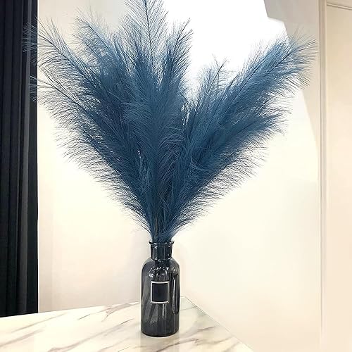 Vista 49 de MAKHOT Decoración de hierba de las pampas morada, hierba de pampa alta, tamaño pequeño, 30 pulgadas, 5 tallos secos de pampass, flores de decoración