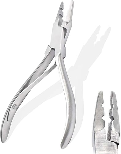 Mini alicates de 2 agujeros para micro nano anillo extensiones de pelo abridor y herramienta de eliminación
