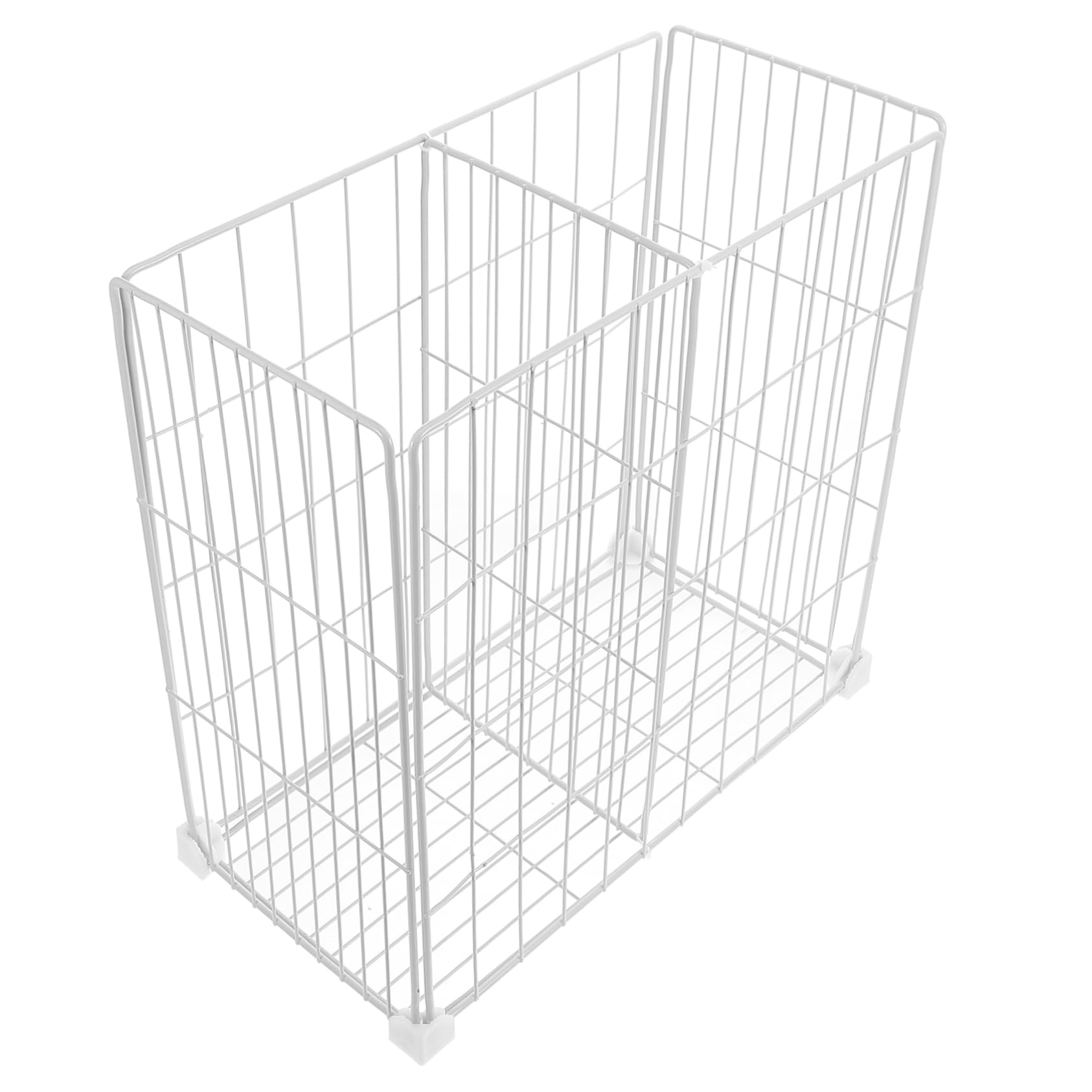 PartyKindom Cestelli per Congelatore a Pozzetto, Organizer per Congelatore in Ferro Bianco, Design a Griglia Cestello Inferiore, Facile Installazione per Cibo e Oggetti