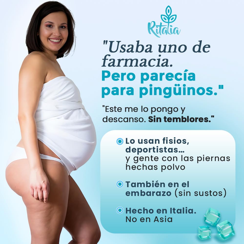 Ritalia® 500ml Grande CREMA GEL FRIO PIERNAS CANSADAS BIO mejora la circulacion varices arañas vasculares piernas y pies hinchados