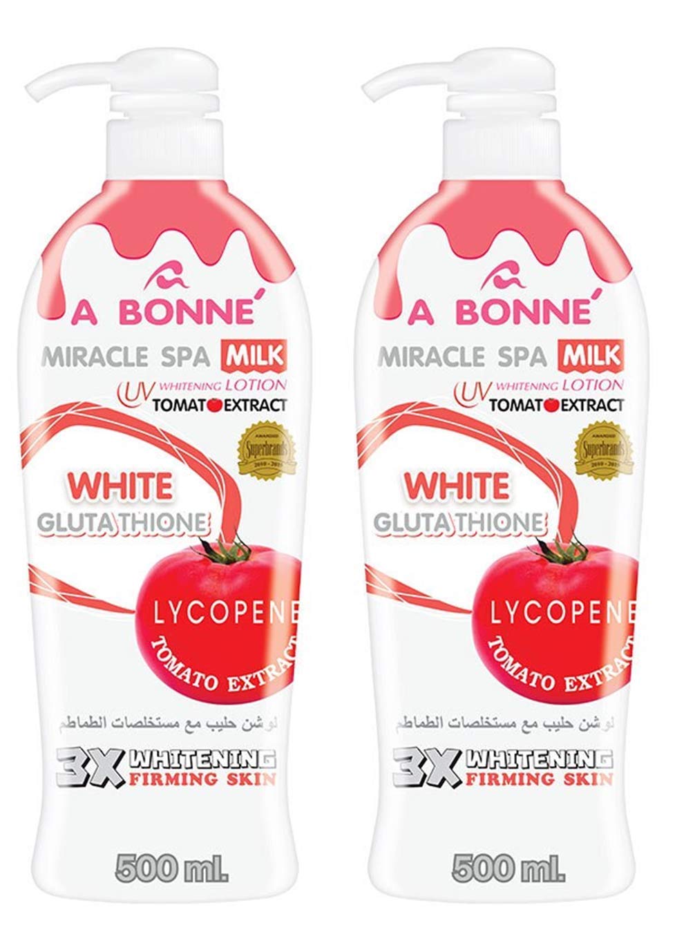 A Bonne Miracle Spa Milk Tomato Body Lotion - 500ml (Pack of 2)