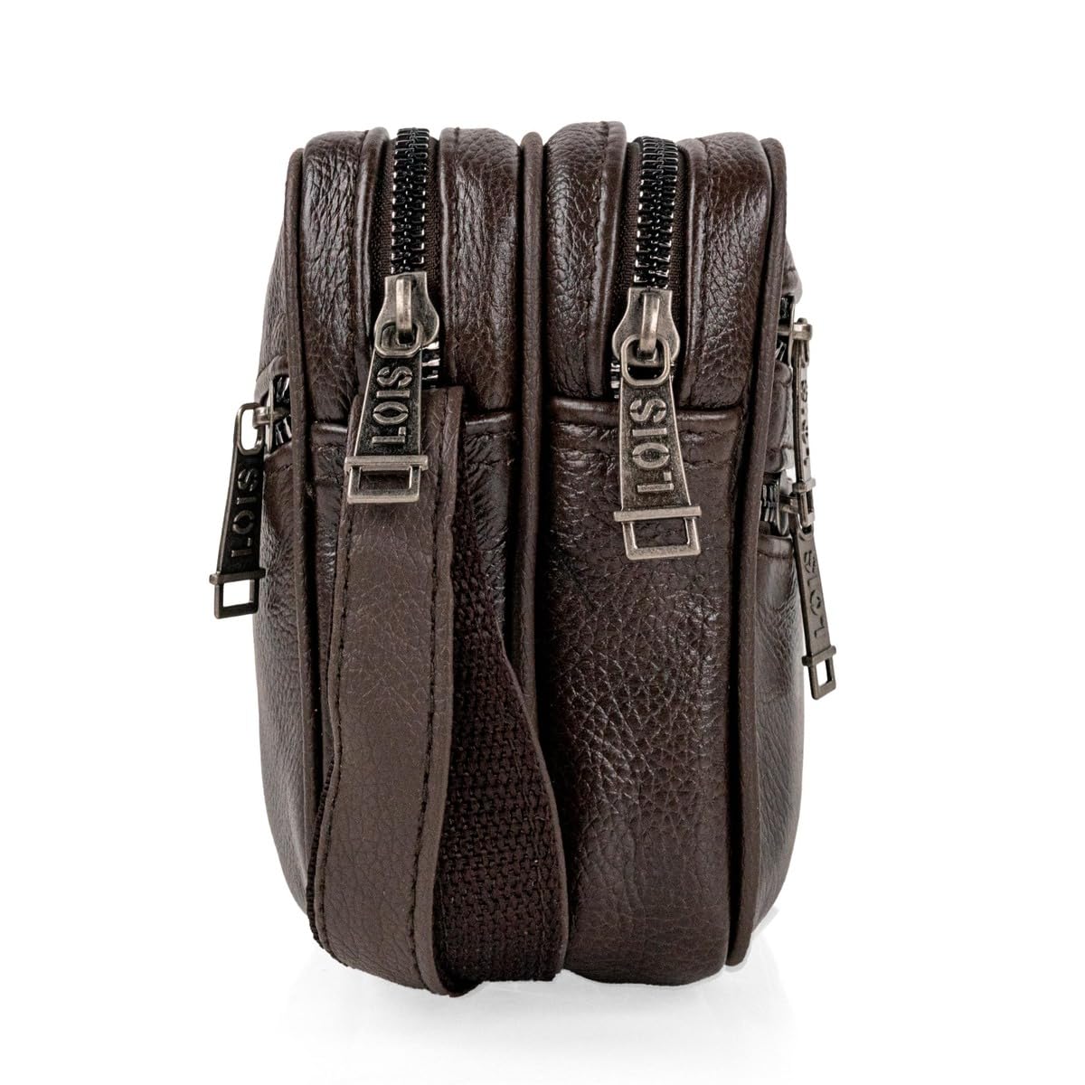 Lois - Bolso De Mano Hombre, Bolso Hombre Elegante De Piel Con Cremallera Y Asa De Muñeca Para Eventos Y Viaje