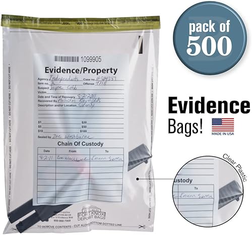Miniatura 3 de BankSupplies Bolsas transparentes para pruebas  Caja de 500  9 pulgadas de ancho x 12 pulgadas de alto  Sello a prueba de manipulaciones  Panel de