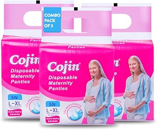 Cojin Disposable Maternity Pad Panties For Postpartum Care | New Mom Maternity Pads After Delivery 12-14 hrs Protection (3... Price In India