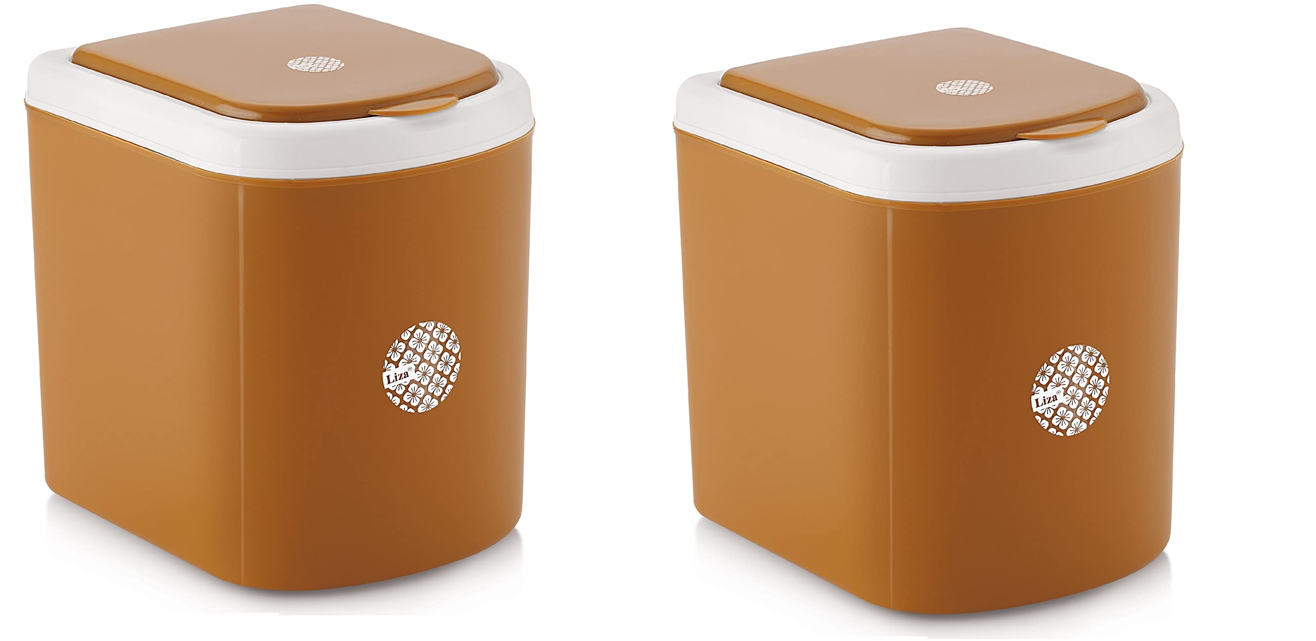 Combo Of 2pc Mini Waste Bin Disposal Dustbin for Car Office Desk and Home Use (Brown)-image-49