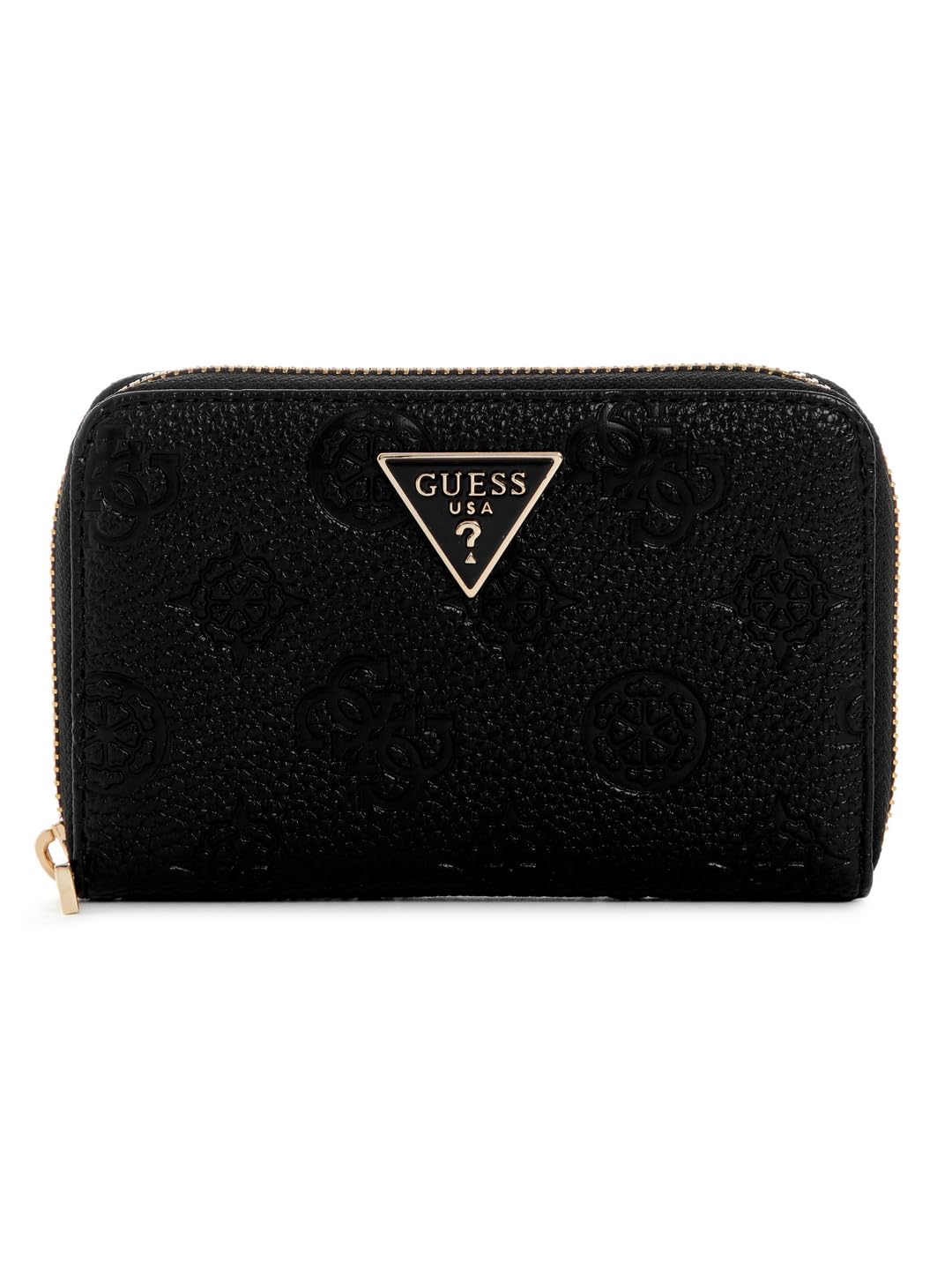GUESS portafoglio Cresidia II SLG Zip Around Wallet Black Logo nero