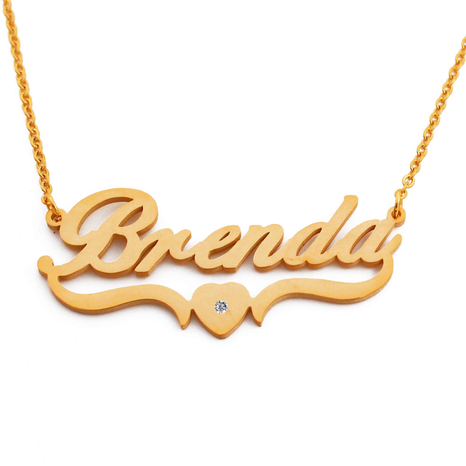 Buy Brenda Name Necklace Heart Shaped 