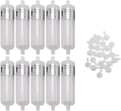 10PCS Capsule Ink Filter 80mm Long for Solvent Printer Myjet Crystaljet Gongzheng Jhf Vista Xaar Printhead, white, 308830