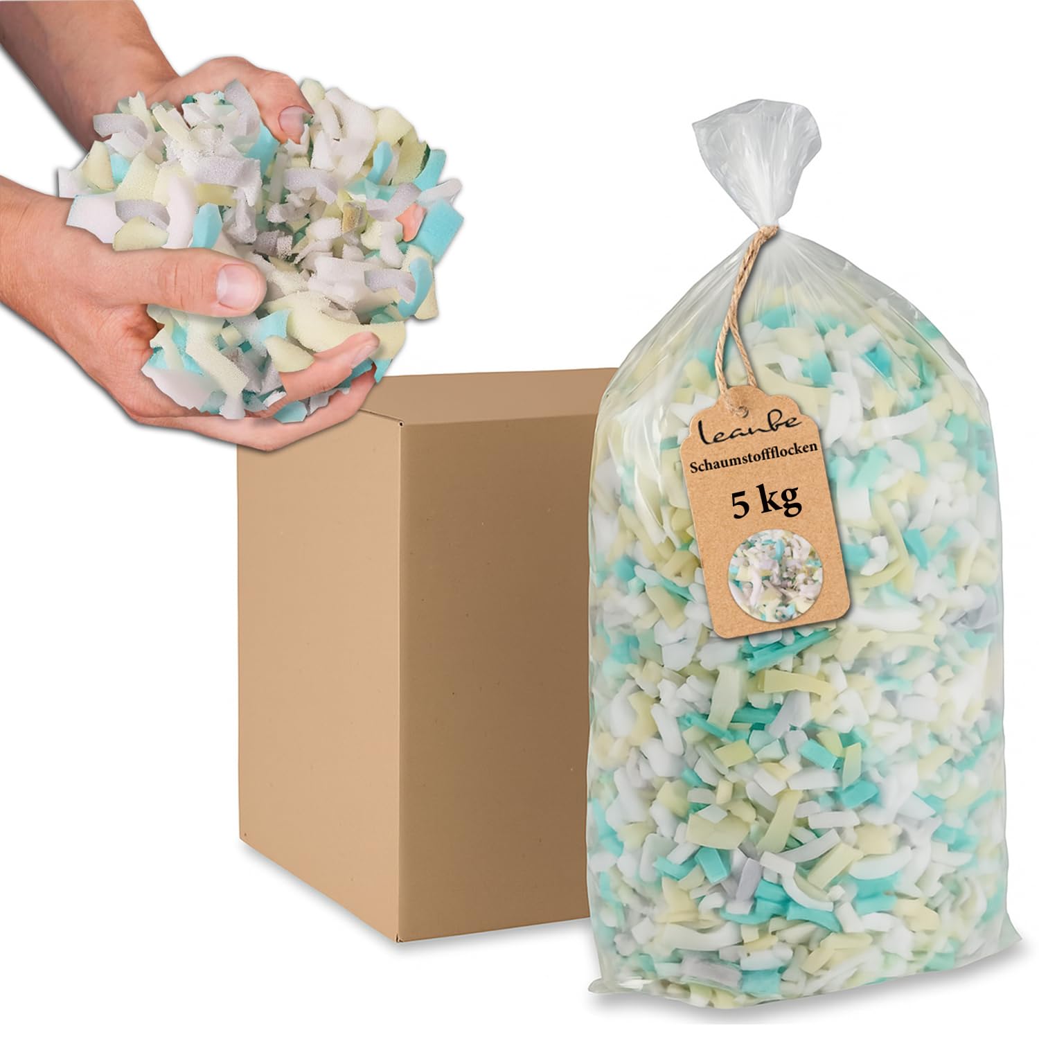 Schaumstoffflocken 2 Kg Flocken Füllmaterial für Kissen Polster Sitzsäcke Schaumstoffflocken 2 Kg Flocken Füllmaterial für Kissen Polster Sitzsäcke