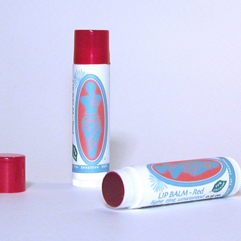 Brigit True Organics- Red Lip Balm, 0.15 oz. (94% ORGANIC)