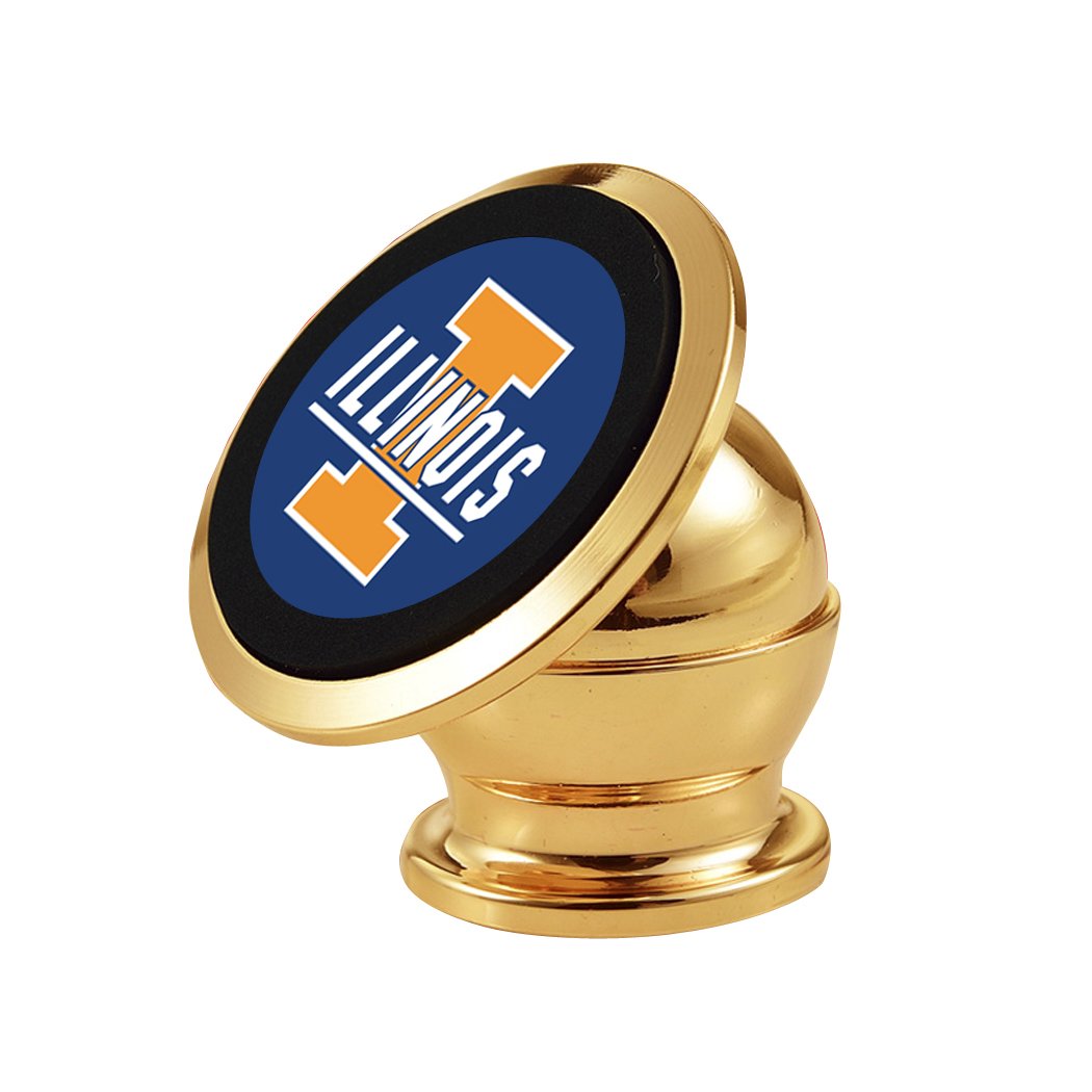 Magnetic Universal 360 Degrees Rotatable Smartphone Holder Cell Phone Mount for Car Home Office 18K Gold Plating Illinois
