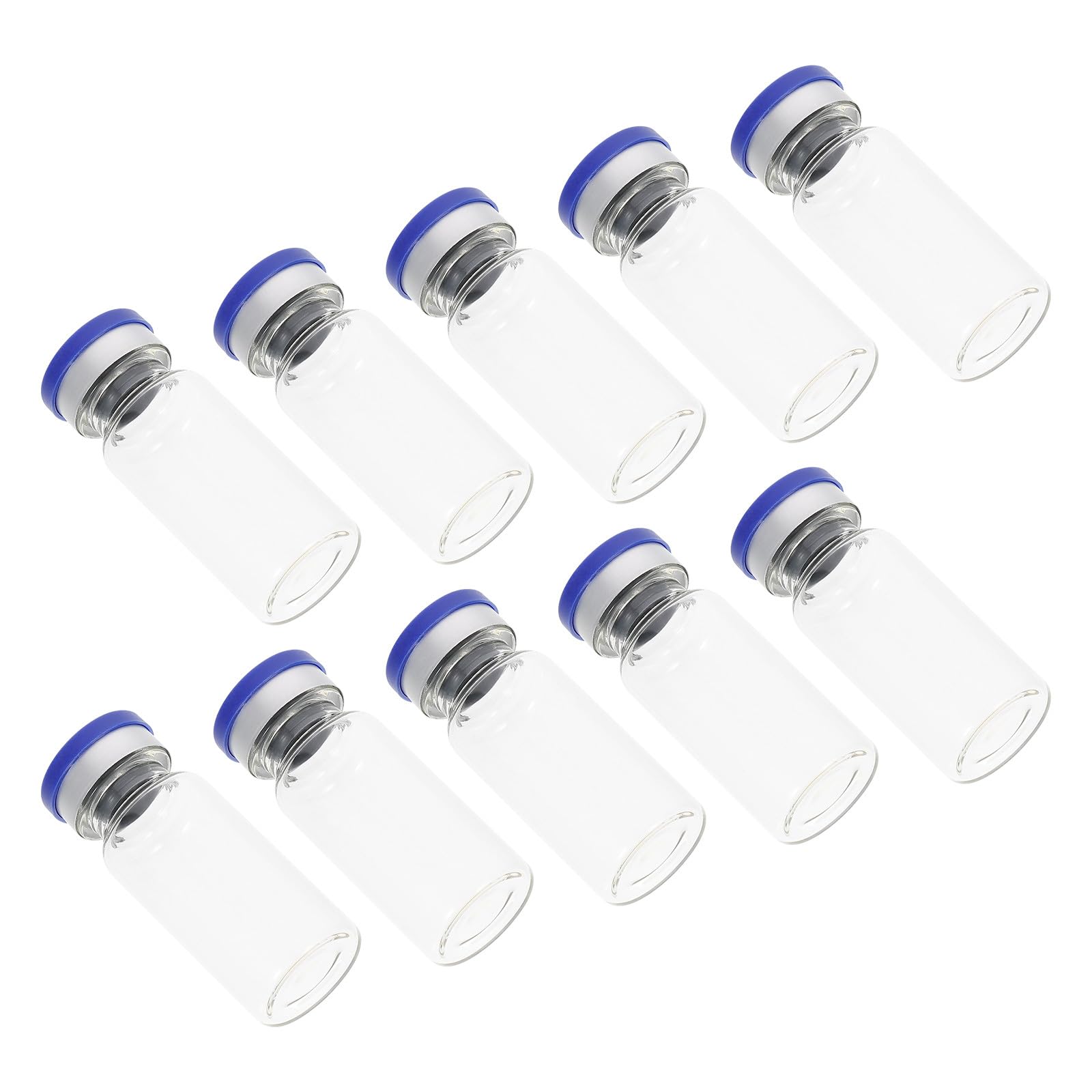Homoyoyo Durchsichtige Glasprobenflaschen 10 Ml mit Dicht Schließendem Deckel Auslaufsichere Laborflaschen für Kosmetika Ätherische Öle und Reagenzien Praktische Kleiner Fläschchen